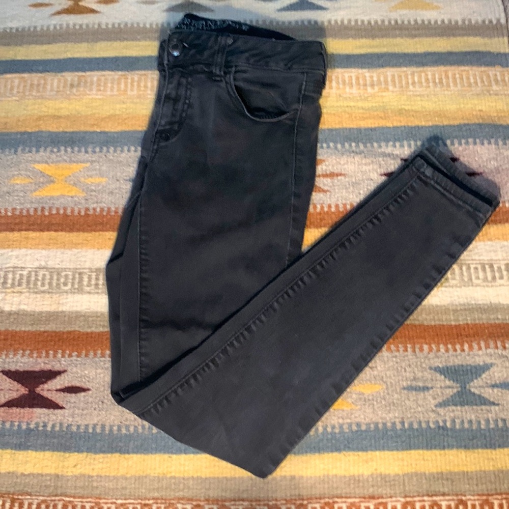 American Eagle black Jeggings, super stretch material, size 2